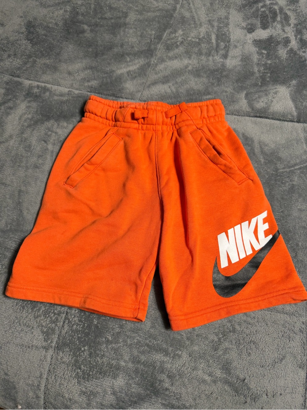 Nike Kids Bright Orange Logo Fleece Shorts
